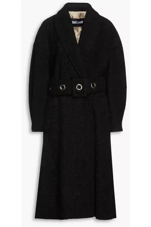 Roberto Cavalli Women Coats - Belted brushed bouclé coat