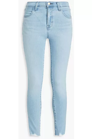 J Brand Women Skinny - Cropped faded mid-rise skinny jeans - Blue