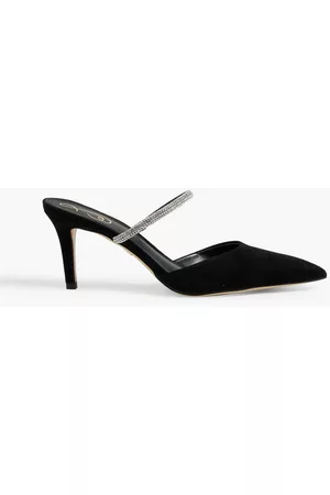 Sam Edelman Women Pumps - Verity crystal-embellished suede mules