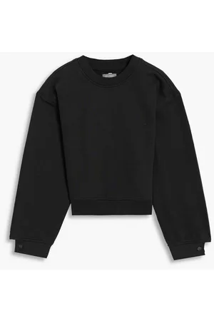 DL1961 Women Sweatshirts - Cropped French cotton-terry sweatshirt