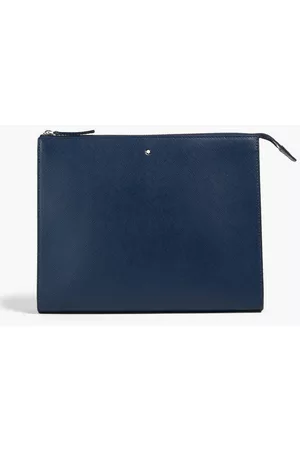 Montblanc Men Wallets - Sartorial Clutch textured-leather pouch - Blue