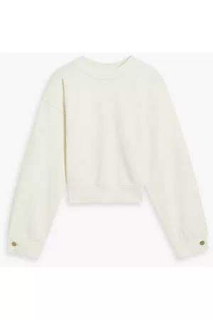 DL1961 Women Sweatshirts - Cropped French cotton-terry sweatshirt - White