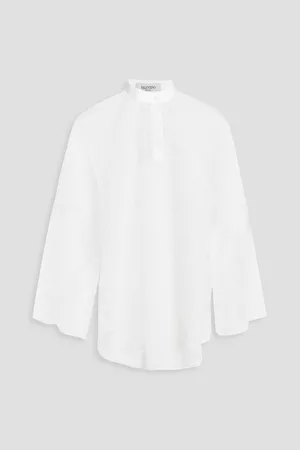 VALENTINO Women Blouses - Cotton-blend lace blouse