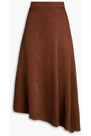 Jil Sander Women Midi Skirts - Asymmetric shantung midi skirt