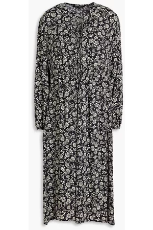Luisa Cerano Women Pleated Dresses - Pleated floral-print crepe midi dress