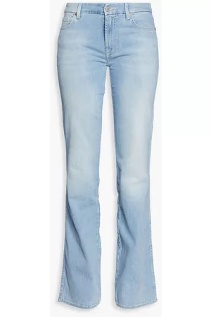 7 for all Mankind Women Bootcut & Flares - Kimmie faded mid-rise flared jeans - Blue