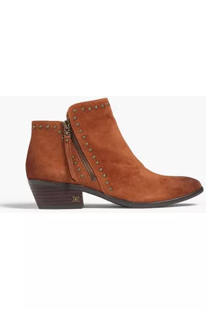 Sam Edelman Women Ankle Boots - Paola studded suede ankle boots - Brown