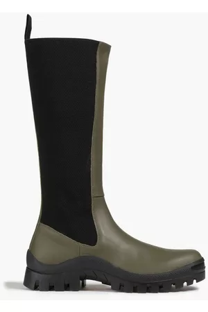 ATP Atelier Women Knee High Boots - Bitonto leather boots - Green