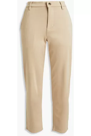 7 for all Mankind Women Chinos - Cropped jersey tapered pants - Neutral