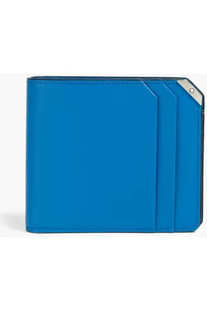 Montblanc Men Wallets - Logo-appliquéd leather wallet - Blue