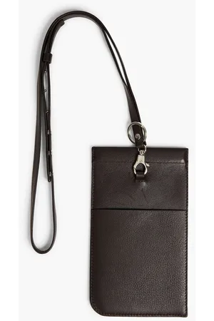 Maison Margiela Full-Grain Leather Phone Pouch with Lanyard