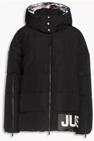 Roberto Cavalli Women Jackets - Oversized quilted shell hooded jacket