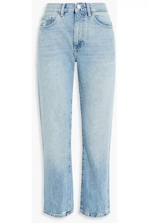 DL1961 Women Straight - Emilie cropped high-rise straight-leg jeans - Blue