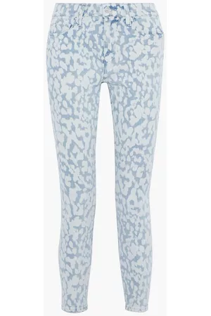 Current/Elliott Women Skinny Jeans - The Stiletto cropped bleached high-rise skinny jeans - Blue
