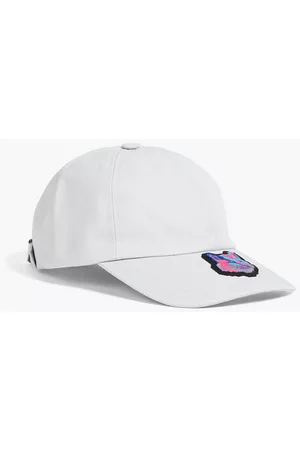 Maison Kitsuné Men Caps - Appliquéd cotton-blend twill baseball cap - Gray