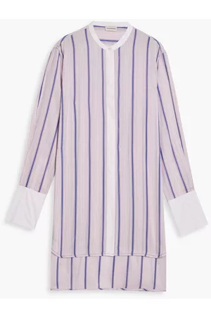 By Malene Birger Women Tunics - Striped cotton-blend poplin tunic - Pink