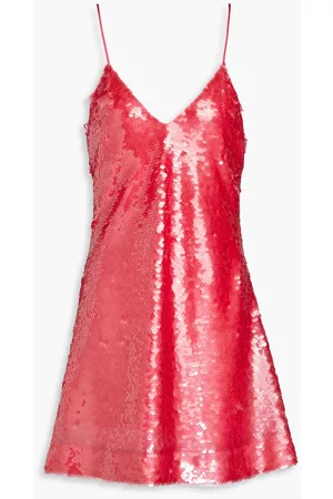 Balmain Women Casual Dresses - Sequined tulle mini slip dress