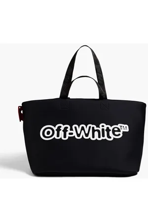 Off-White Hybrid Diagonal Stripe Leather Top-Handle Bag