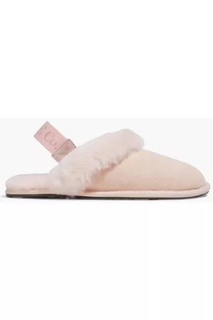 Australia Luxe Collective Women Flip Flops - Shearling slingback slippers - Pink