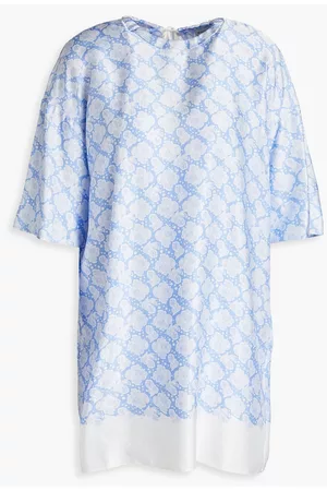 By Malene Birger Women Tunics - Sika floral-print sateen tunic - Blue