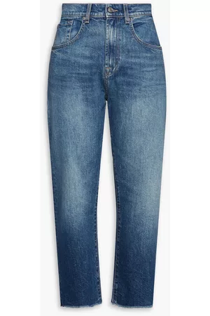 7 for all Mankind Women Tapered - High-rise tapered jeans - Blue