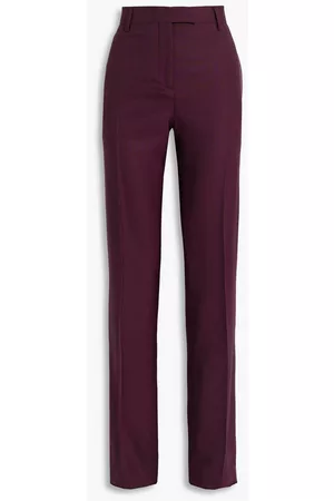 Salvatore Ferragamo Women Formal Pants - Wool straight-leg pants - Purple