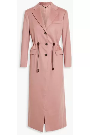 Salvatore Ferragamo Women Coats - Double-breasted cashmere-felt coat - Pink
