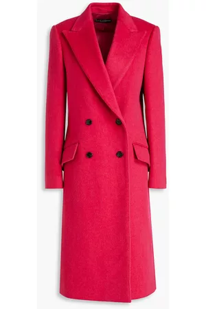 Dolce & Gabbana Women Coats - Double-breasted wool and cashmere-blend felt coat - Pink