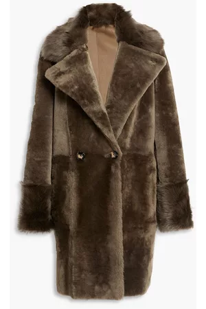 DOM GOOR Women Coats - Double-breasted shearling coat
