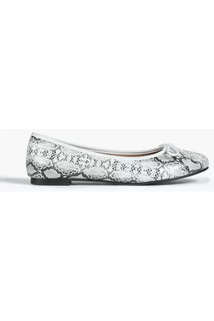 French Sole Women Ballerinas - Amelie snake-print leather ballet flats