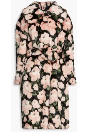 Jakke Women Coats - Katrina floral-print faux fur coat