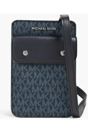 Michael Kors Men Wallets - Logo-print faux textured-leather phone pouch