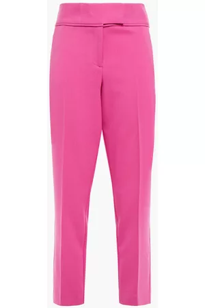 Rachel Zoe Women Slim Pants - Cropped twill slim-leg pants - Pink