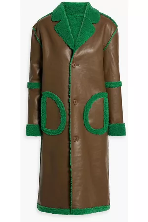 V By Muubaa Women Coats - Reversible faux shearling coat - Green