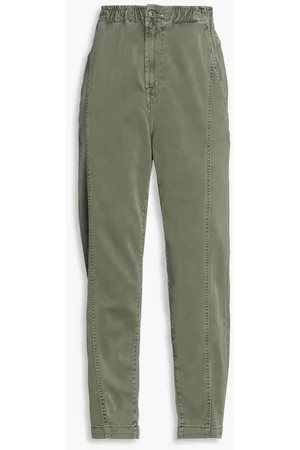 7 for all Mankind Women Pants - Alexis gabardine tapered pants - Green