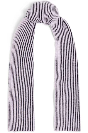 EMPORIO ARMANI Frayed jacquard-knit wool and modal-blend scarf