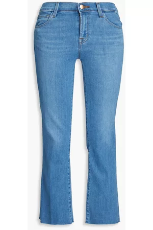 J Brand Women Bootcut & Flares - Faded mid-rise kick-flare jeans - Blue