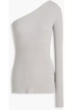 Halston Heritage Women Tops - AJ one-shoulder wool and cashmere-blend top - Gray