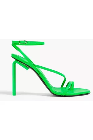 OFF-WHITE Women Sandals - Allen neon leather sandals - Green