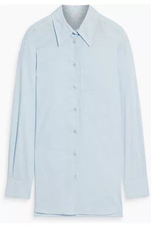 IRIS & INK Women Midi Skirts - Jane organic cotton-poplin shirt - Blue