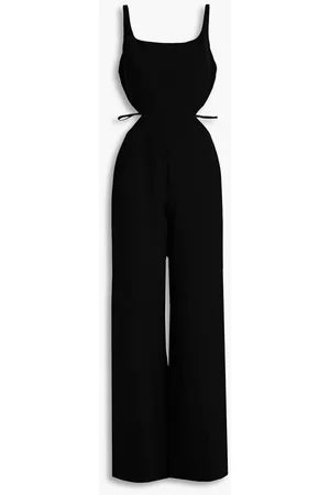 Halston Heritage Women Jumpsuits - Liliana cutout crepe de chine jumpsuit