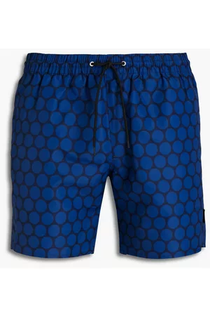 Sandro Men Swim Shorts - Rita short-length polka-dot swim shorts - Blue