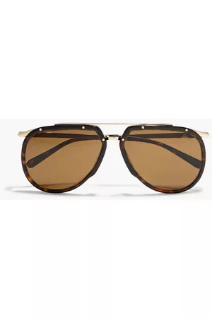 BRIONI Men Aviator Sunglasses - Aviator-style tortoiseshell acetate sunglasses