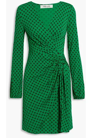 Diane von Furstenberg Women Casual Dresses - Toronto wrap-effect printed jersey mini dress