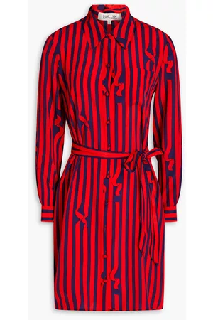 Diane von Furstenberg Women Casual Dresses - Prita printed crepe de chine mini shirt dress