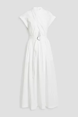 Derek Lam Women Maxi Dresses - Celeste wrap-effect cutout cotton-poplin maxi dress