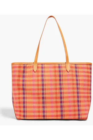 Saint Laurent Rive Gauche Panier Tote in Greggio, Nero & Brick