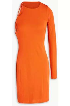 Halston Heritage Women Casual Dresses - Kayleigh cutout jersey mini dress - Orange
