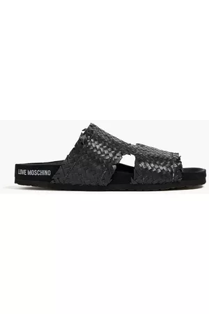 Love Moschino Women Flip Flops - Woven leather slides