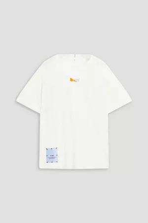 McQ Men Short Sleeve - Appliquéd printed cotton-jersey T-shirt